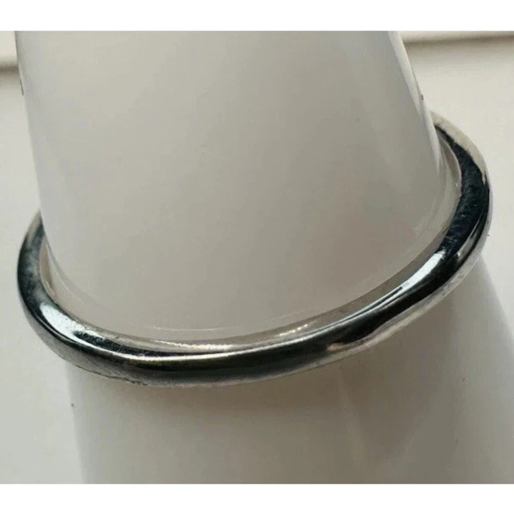 Bomb Party Blue Ring Lot 2 Size 9 Teardrop Round Rhodium Plated CZ Rings